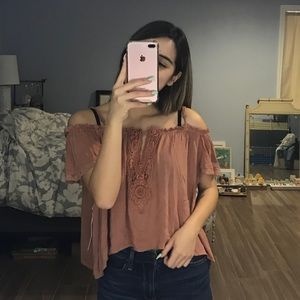 Off the Shoulder Forever 21 Blouse Top